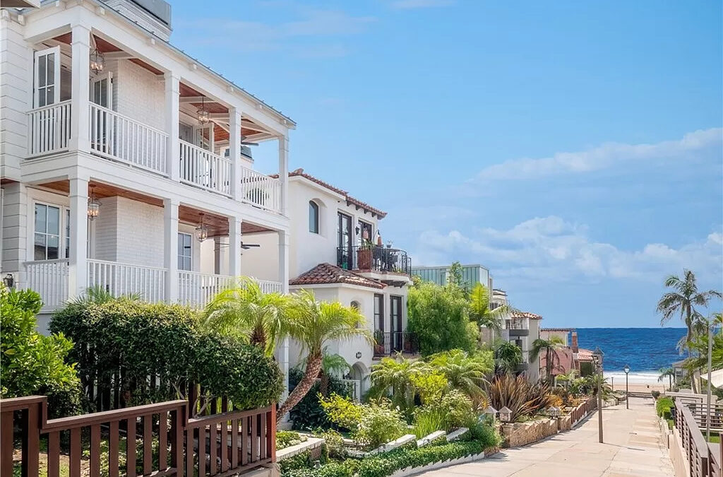 The housing market featuring a beautiful shot of the irresistible classic California beaches.