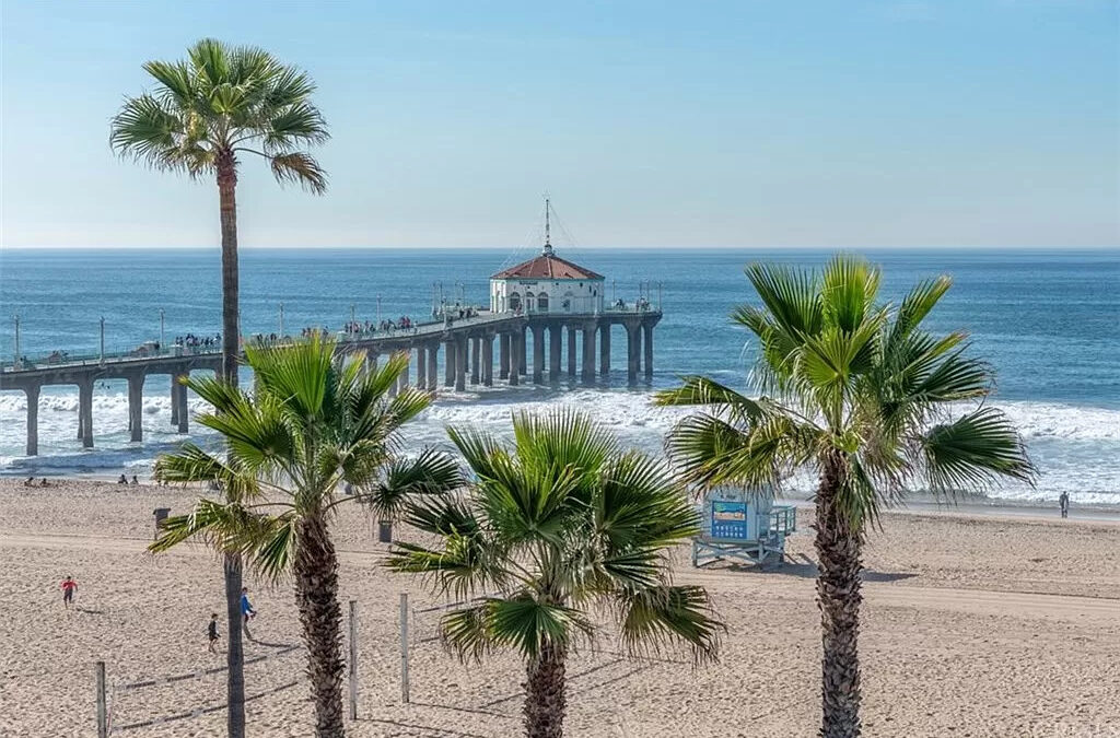 Real estate market featuring a gorgeous shot of the pacific ocean and its beaches.